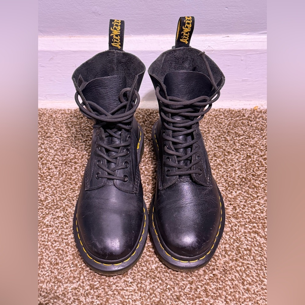 Dr. Martens 1460 Pascal Black Virginia Leather Soft Boots Women’s Size 6 - Picture 1 of 7